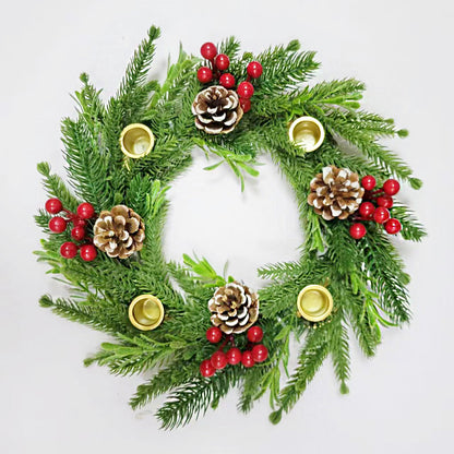 Christmas simulation wreath candle link festival atmosphere decoration home dinner party layout table setting