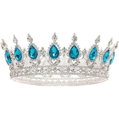 Crown bride headdress dress wedding princess luxury shiny full round crown