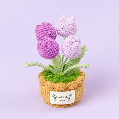 Crocheted potted plant 014
