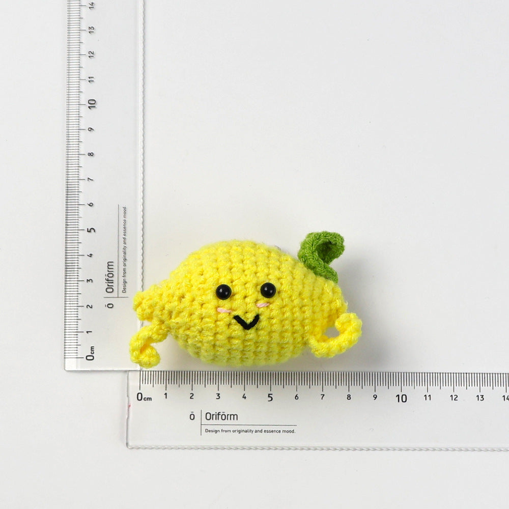 Crocheted fruits and vegetable dolls