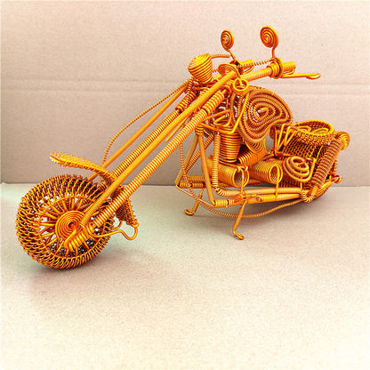 [Super Big Harley] Motorcycle Model Colored Aluminum Wire Crafts Handmade Large Aluminum Braiding