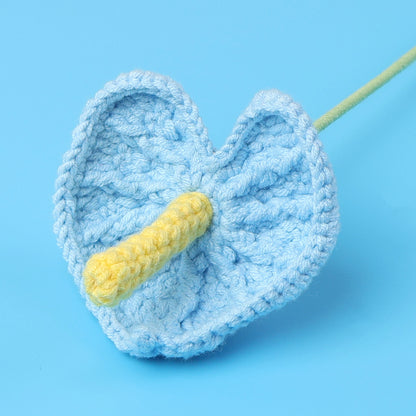 Crocheted anthurium flower