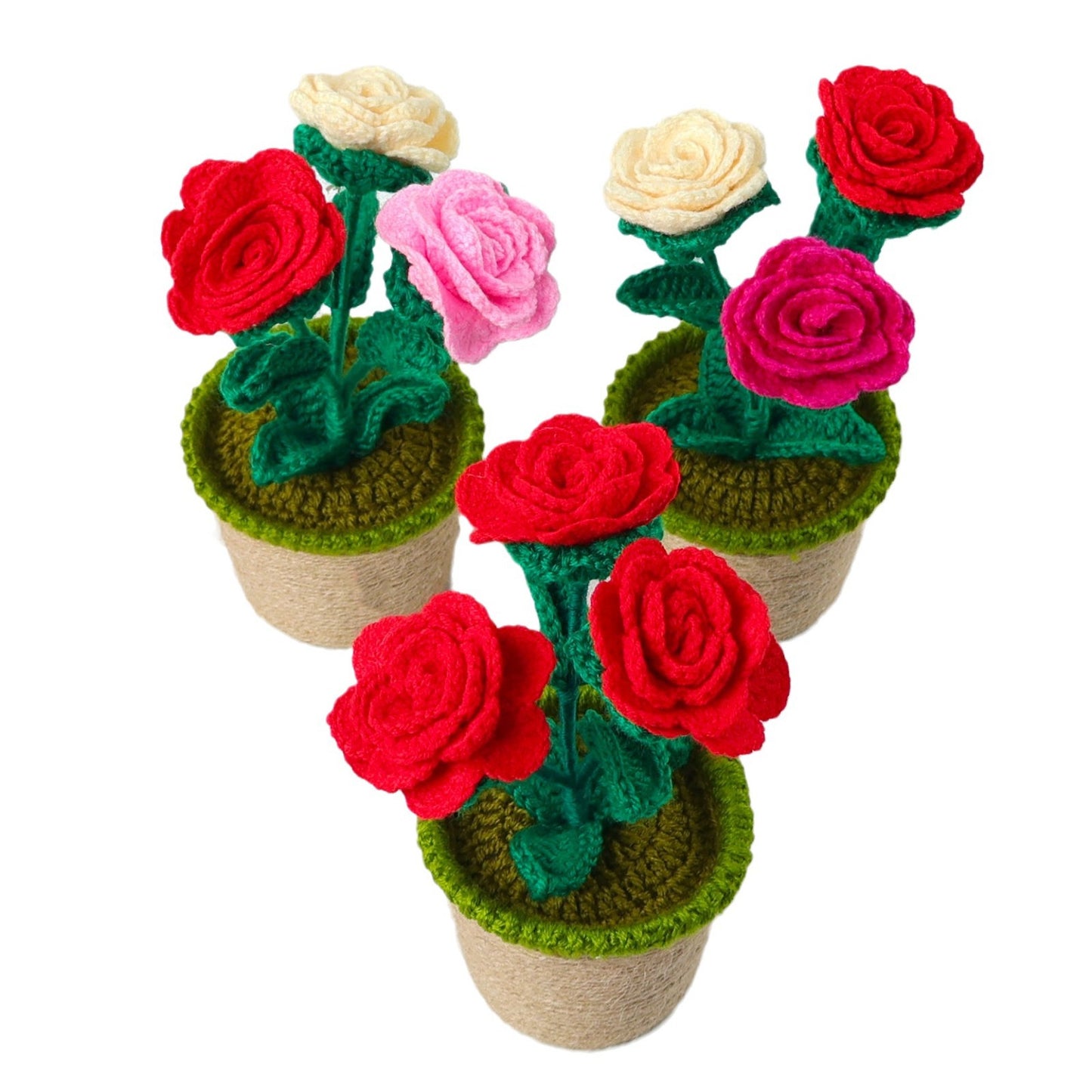 Crocheted potted plant 037