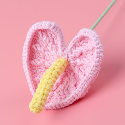 Crocheted anthurium flower