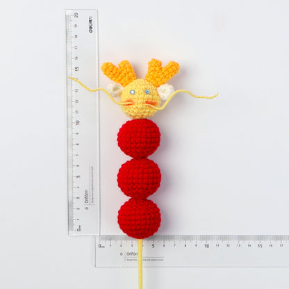 Crocheted sugar ball rabbit flower branch