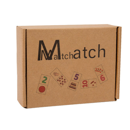 Children's digital enlightenment teaching cognitive number and quantity matching toys clues intelligence puzzle domino 3-6 years old