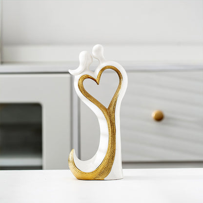Creative ceramic ornaments romantic love home ornaments living room desktop decorations