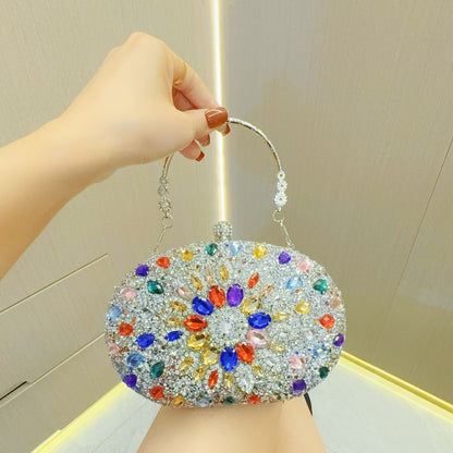 Rhinestone bag women's evening dress banquet clutch bag diamond handheld evening bag cheongsam bag