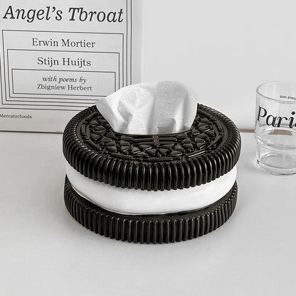 Creative simple Oreo tissue box home living room bedroom desktop high-grade tissue box decoration ornaments