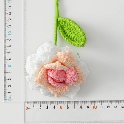 Crocheted gradient pointed rose