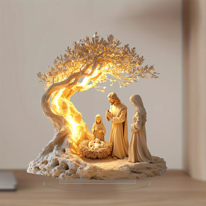 Desktop decoration family Jesus tree of life newborn desktop decoration acrylic ornaments