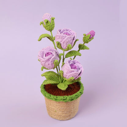 Crocheted potted plant 003