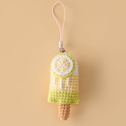 Crocheted Fruit popsicle pendant