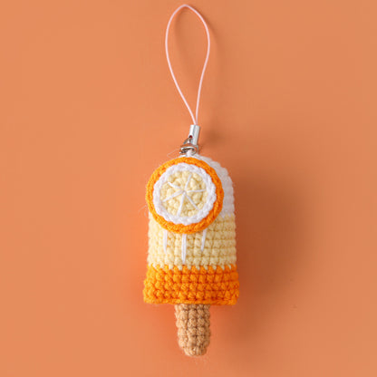 Crocheted Fruit popsicle pendant