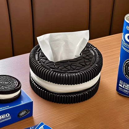 Creative simple Oreo tissue box home living room bedroom desktop high-grade tissue box decoration ornaments