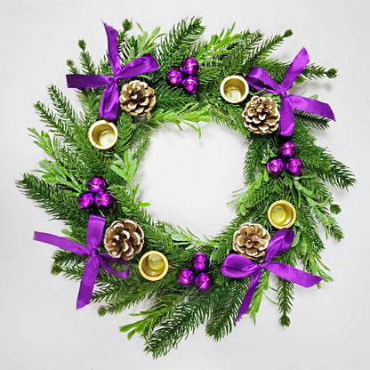 Christmas simulation wreath candle link festival atmosphere decoration home dinner party layout table setting