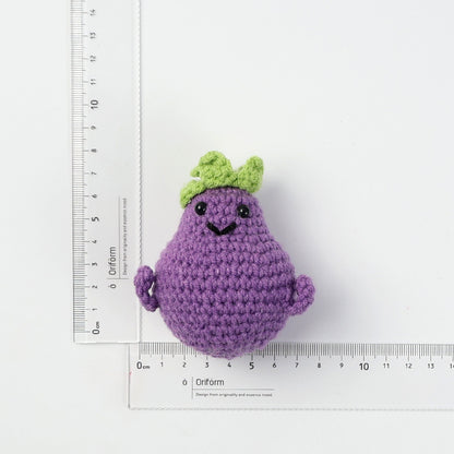 Crocheted fruits and vegetable dolls