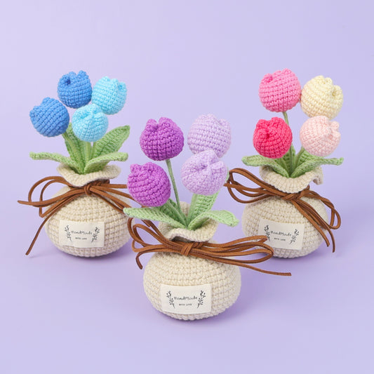 Crocheted potted plant 031