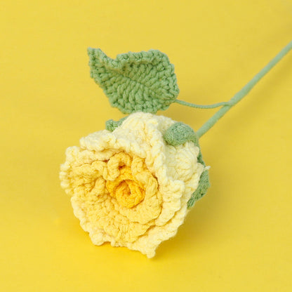 Crocheted roselle roses
