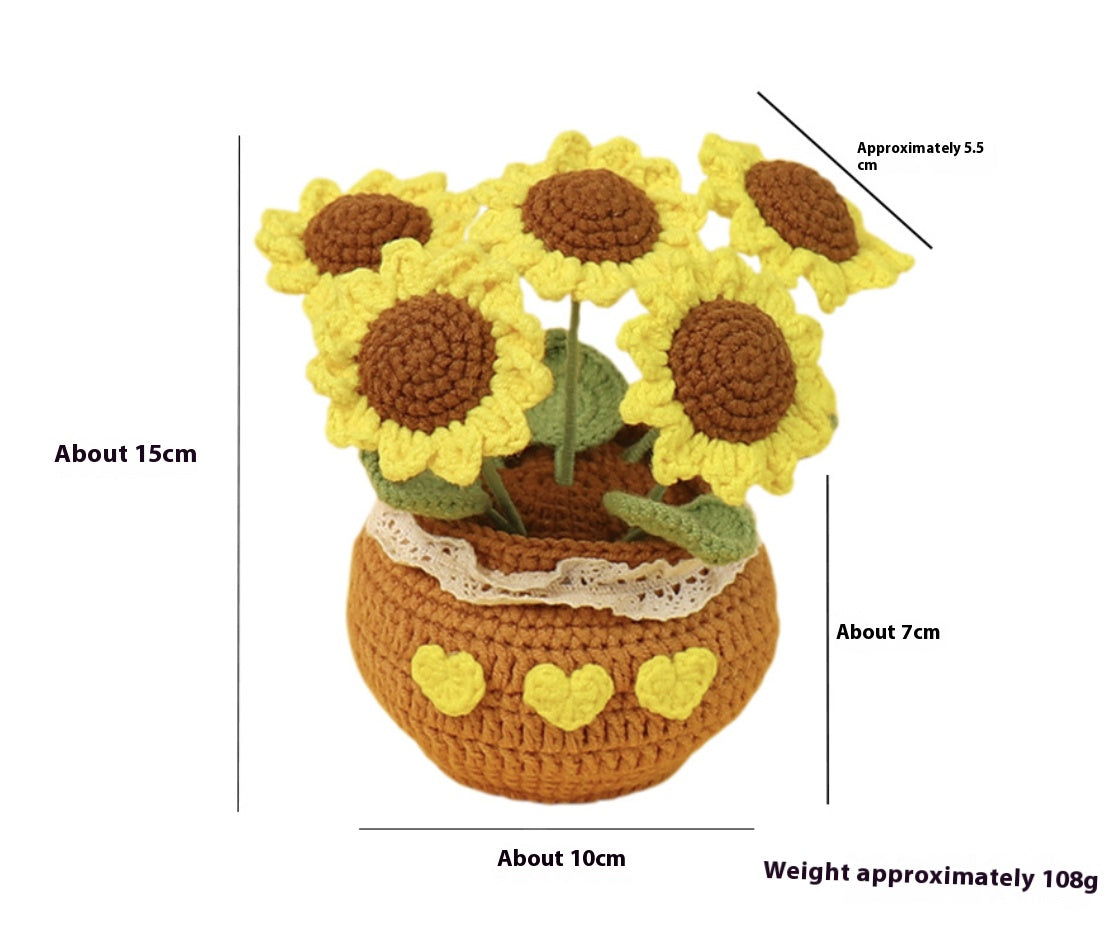 Crocheted potted plant 032