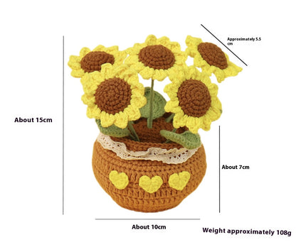 Crocheted potted plant 032