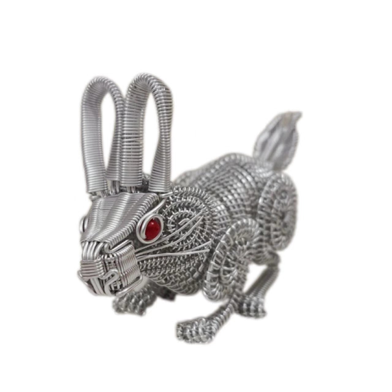 【Rabbit】Crafts Handmade Aluminum Wire Rabbit Model