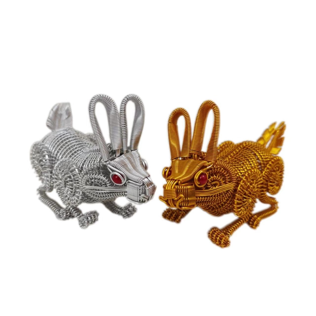 【Rabbit】Crafts Handmade Aluminum Wire Rabbit Model