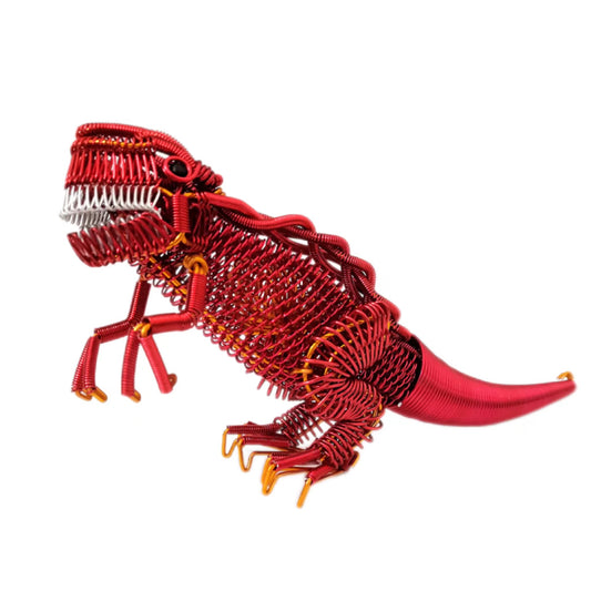 [Small Tyrannosaurus Rex] Dinosaur model cartoon image ornaments handmade aluminum craft