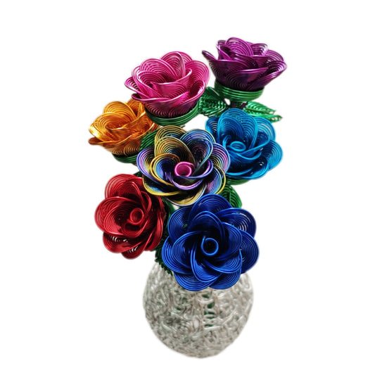 [Small rose model] Metal aluminum wire crafts, rose gifts, creative handcrafts